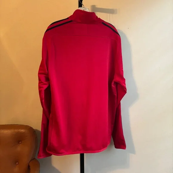 Nike Jacket Red Black Full Zip Lightweight Track Warm Up Mens Large - Picture 4 of 6